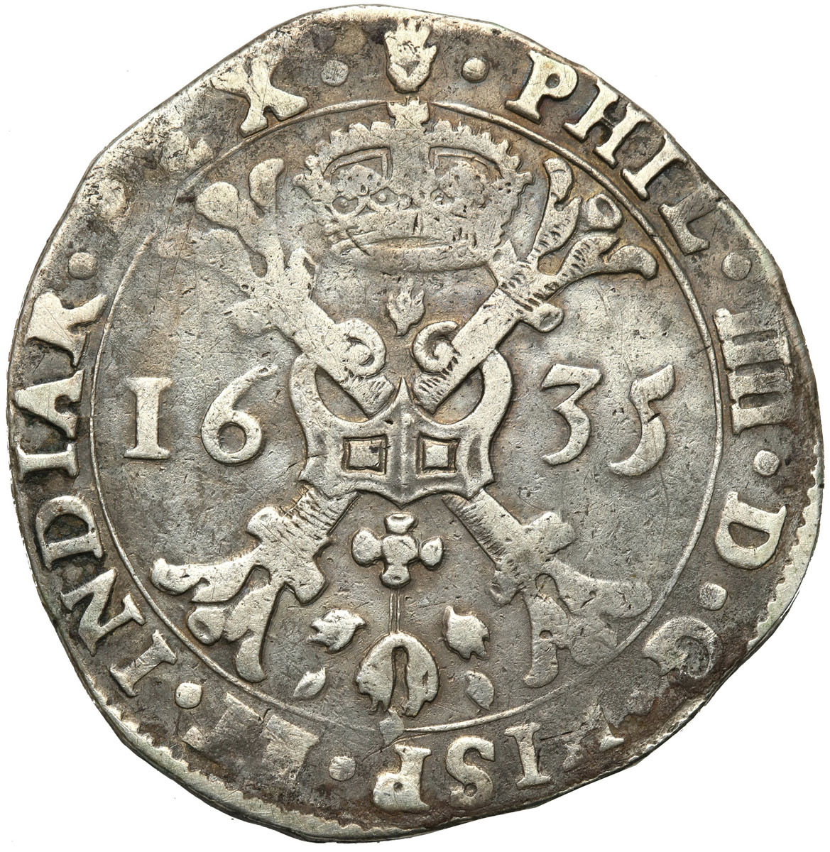 Niderlandy hiszpańskie, Filip IV (1621-1665). Patagon 1635, Antwerpia